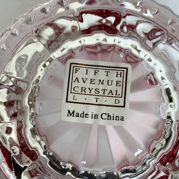 5h Avenue Rosaline Candy Dish Ruby 5" Crystal Glass Lid USA #ES106 - Picture 8 of 8